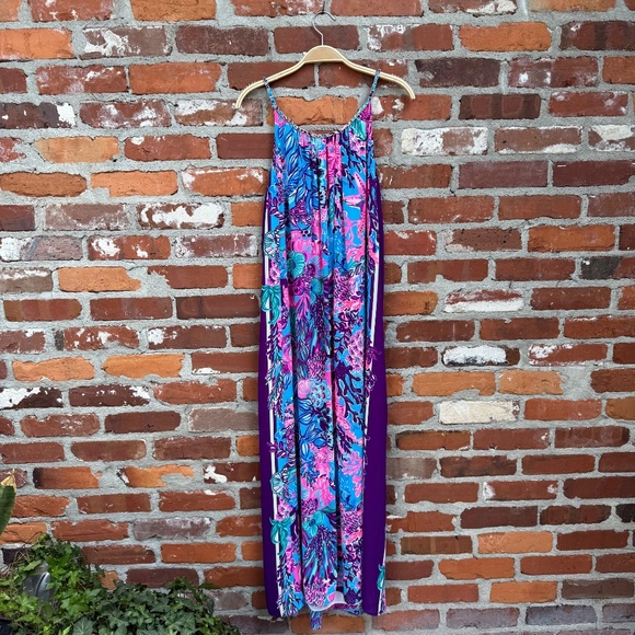 Lilly Pulitzer Hazelyn Maxi Dress Oasis Snoba Duba Doo Turquoise Size Small - Picture 4 of 8